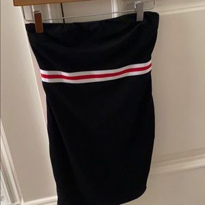 Black stripped seek dress